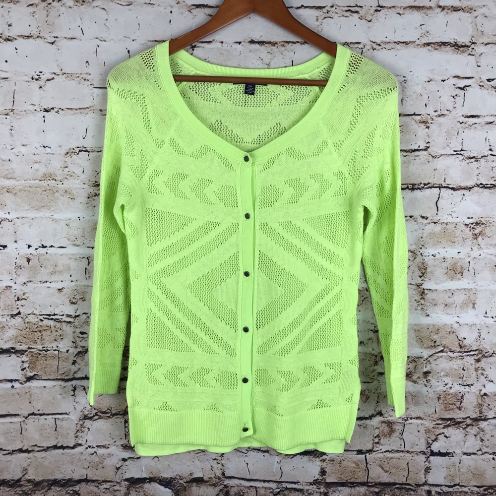 American Eagle Open Knit Spring Cardigan Top M